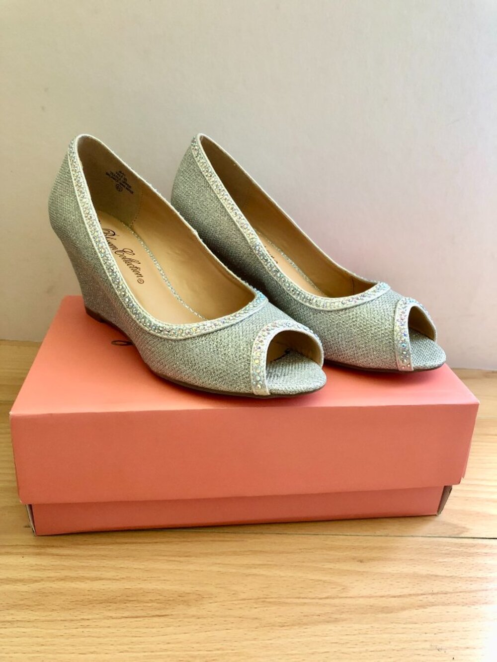 De Blossom Collection Silver wedding, prom party shoes